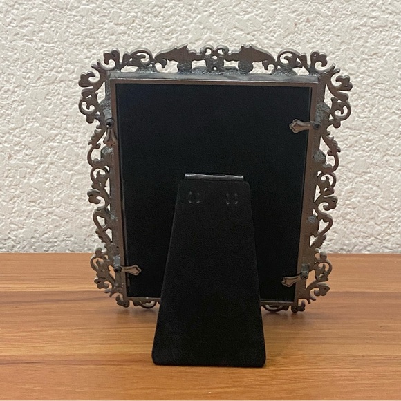 TWO’s Company Gold Amber Austrian Crystal Pewter Silver 4x3 Photo Picture Frame - Picture 4 of 11